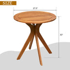 Ronde houten bistrotafel voor buiten van 27"