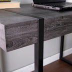 Transitional Black Wood Writing Desk