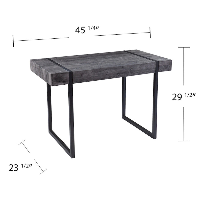 Transitional Black Wood Writing Desk