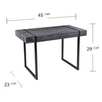 Transitional Black Wood Writing Desk