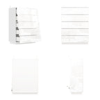 31.5" High Gloss Chest of Drawers with LED Light and Spacious Tabletop, 5 Drawers