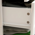 31.5" High Gloss Chest of Drawers with LED Light and Spacious Tabletop, 5 Drawers