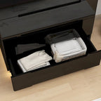 31.5" High Gloss Chest of Drawers with LED Light and Spacious Tabletop, 5 Drawers