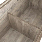 Rustic Weathered Oak Storage Bench