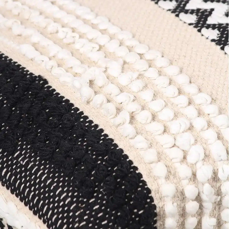 Handmade Cotton Dhurrie Footstool