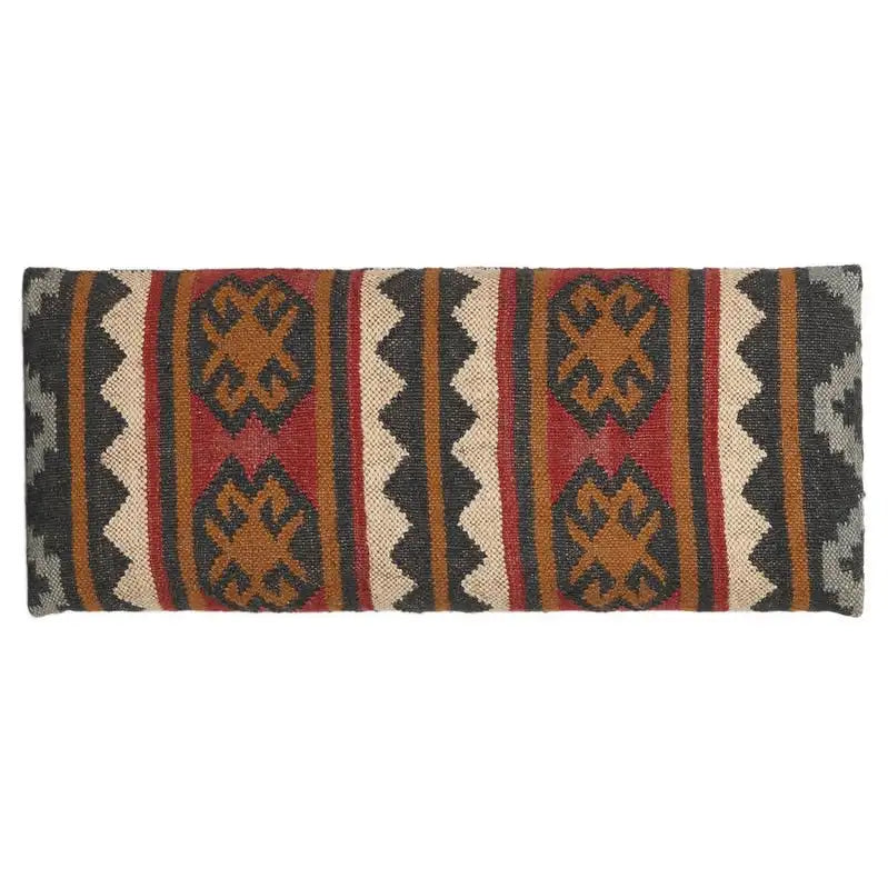 Handmade Kilim Upholstered Wooden Storage Bench - 30 W x 12.5 L x 16 H