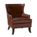 Fauteuil à oreilles moderne de style mi-siècle en similicuir végétalien