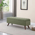 Modern Storage Bench with Wood Legs