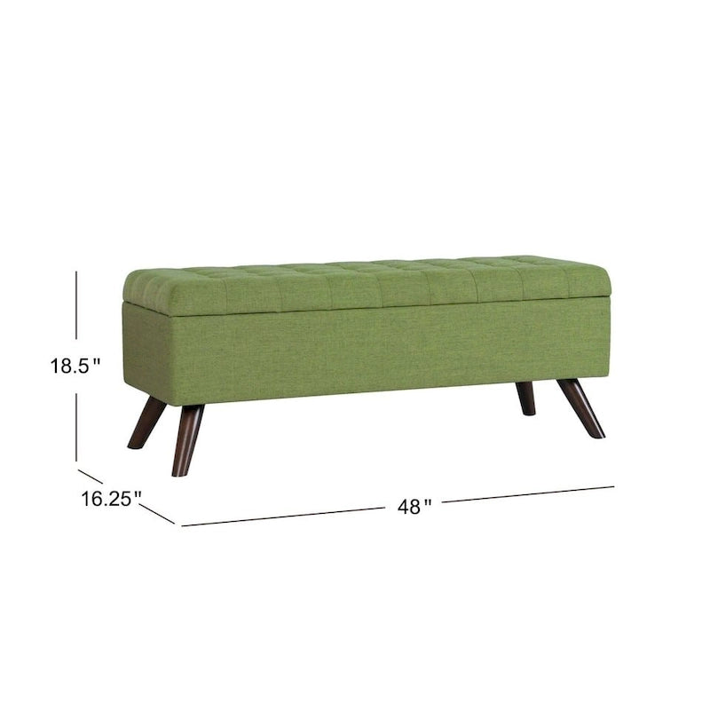 Modern Storage Bench with Wood Legs