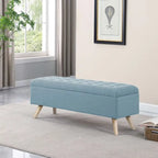 Modern Storage Bench with Wood Legs