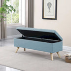 Modern Storage Bench with Wood Legs