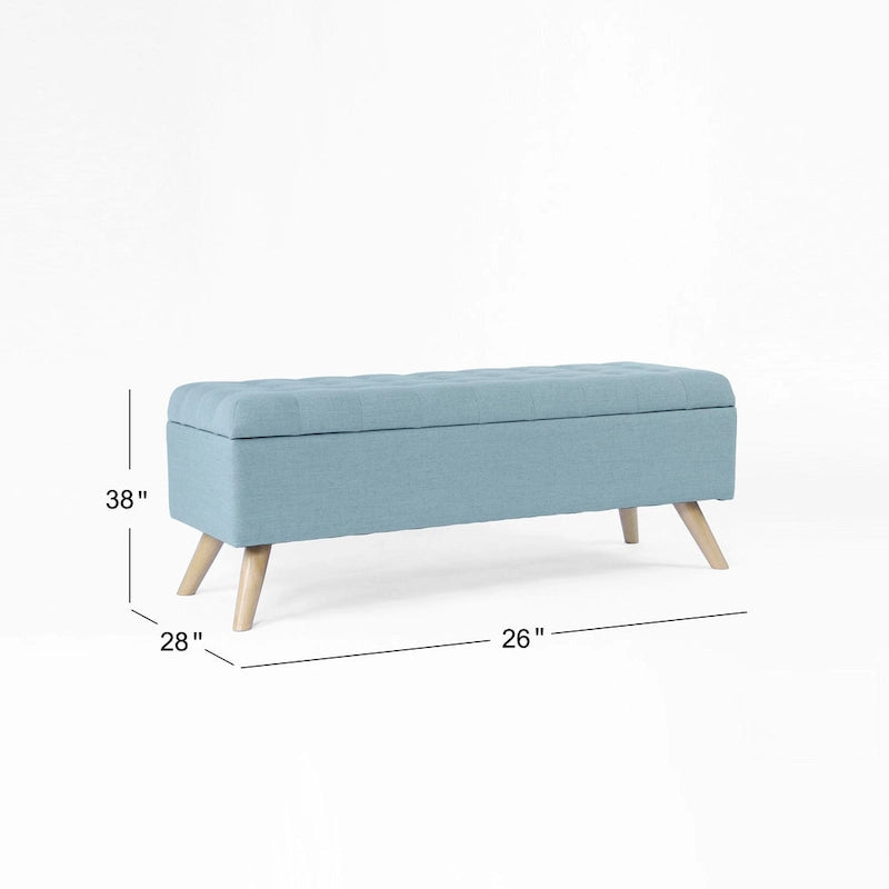 Modern Storage Bench with Wood Legs
