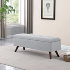 Modern Storage Bench with Wood Legs
