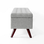 Modern Storage Bench with Wood Legs