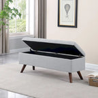 Modern Storage Bench with Wood Legs
