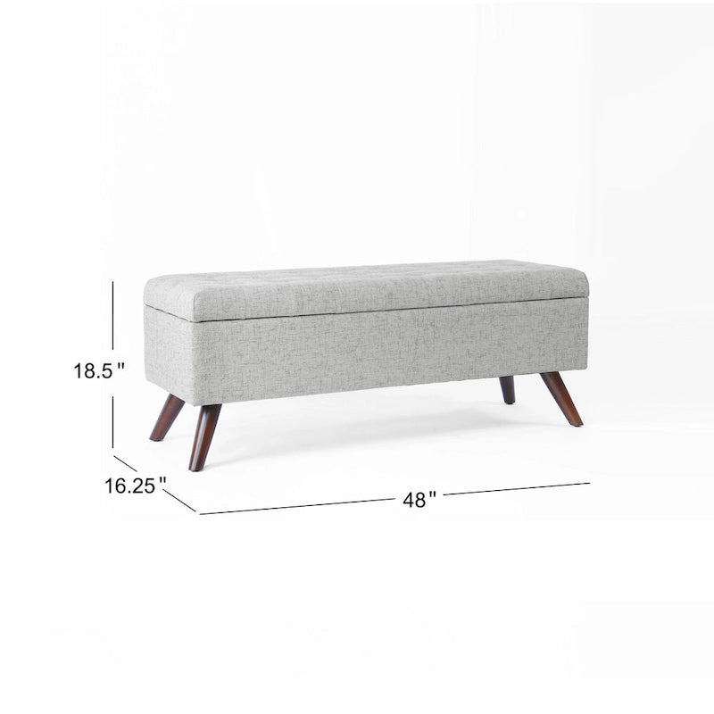 Modern Storage Bench with Wood Legs