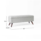 Modern Storage Bench with Wood Legs