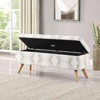 Modern Storage Bench with Wood Legs
