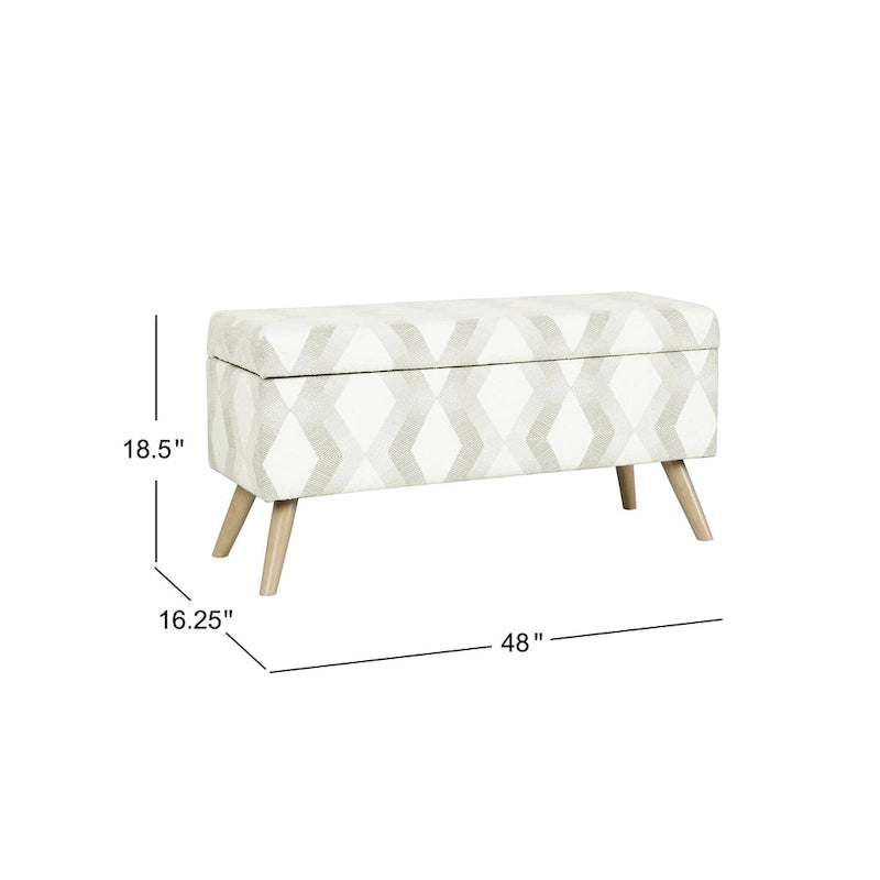 Modern Storage Bench with Wood Legs