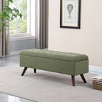 Modern Storage Bench with Wood Legs