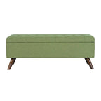 Modern Storage Bench with Wood Legs