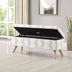 Modern Storage Bench with Wood Legs