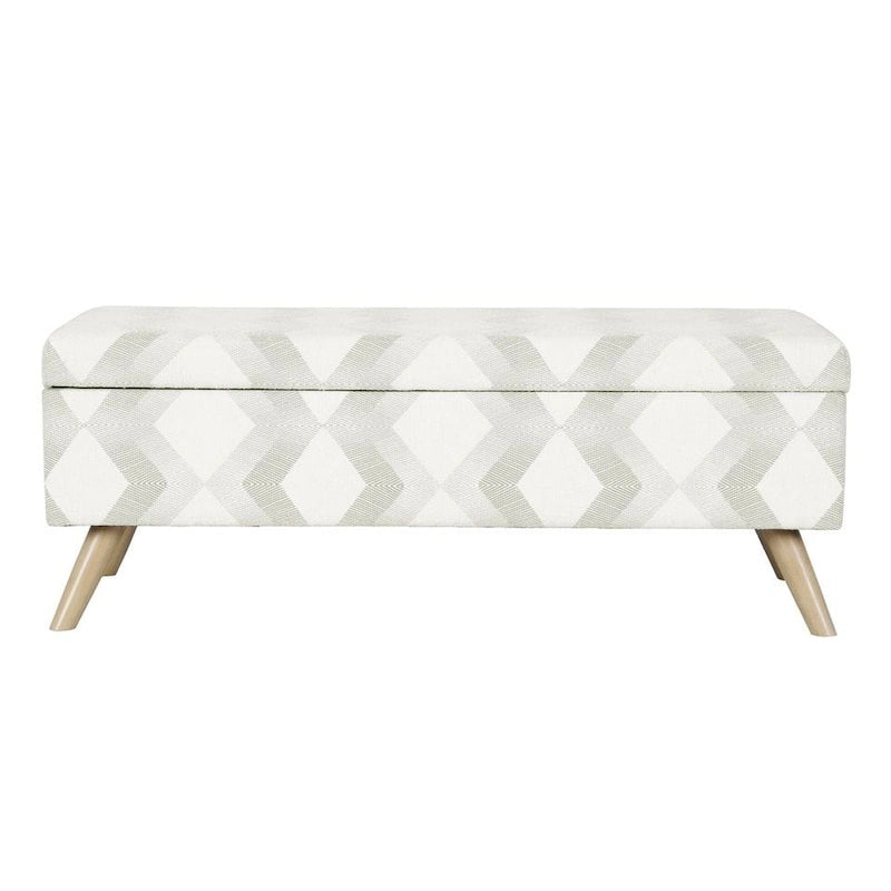 Modern Storage Bench with Wood Legs