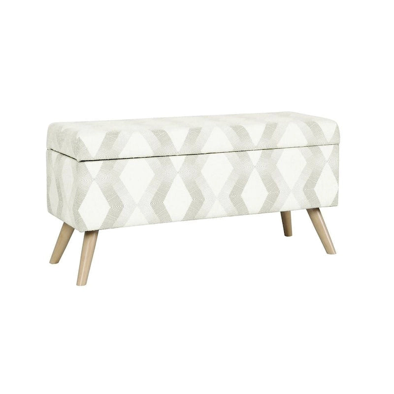 Modern Storage Bench with Wood Legs
