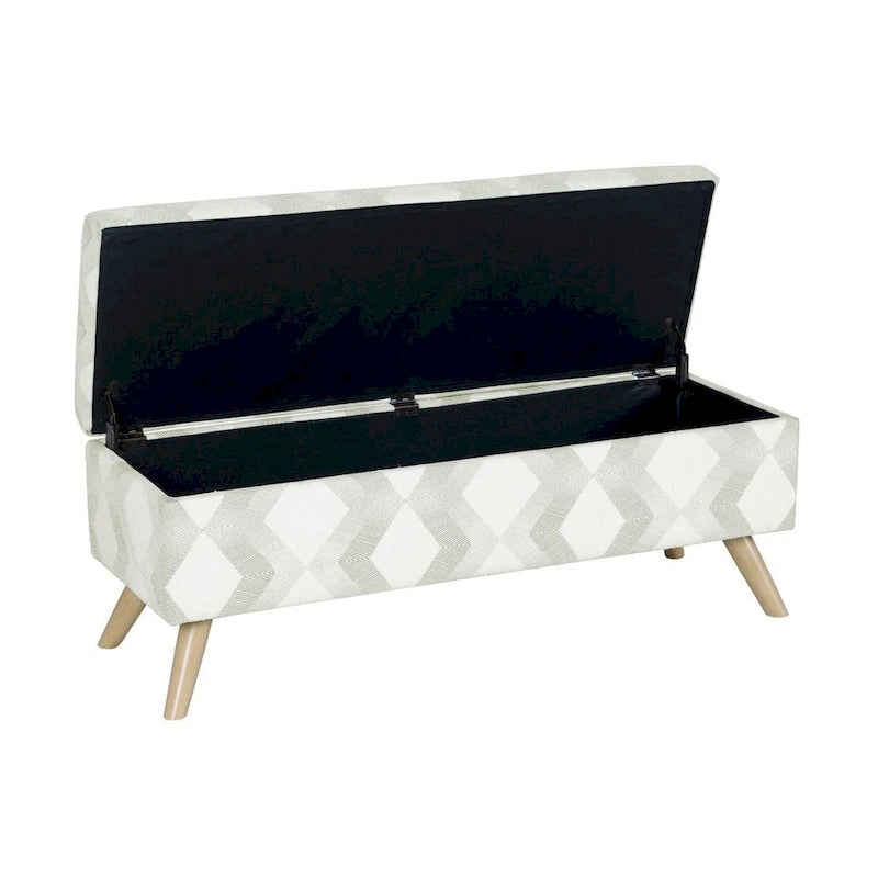 Modern Storage Bench with Wood Legs