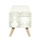 Modern Storage Bench with Wood Legs