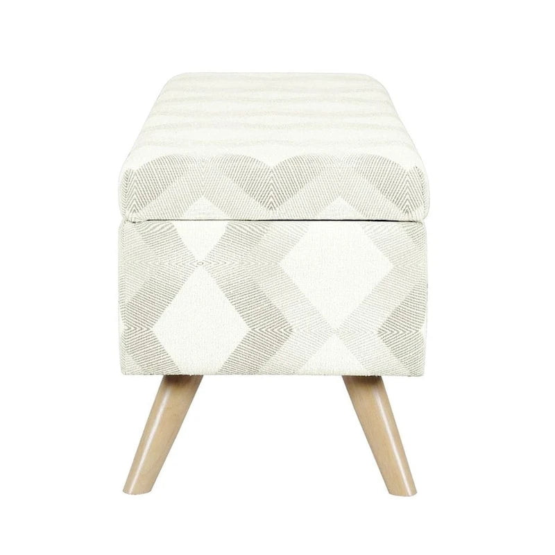 Modern Storage Bench with Wood Legs