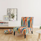 Gestoffeerde accentstoel Retro Abstract Drops XI