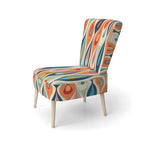 Gestoffeerde accentstoel Retro Abstract Drops XI