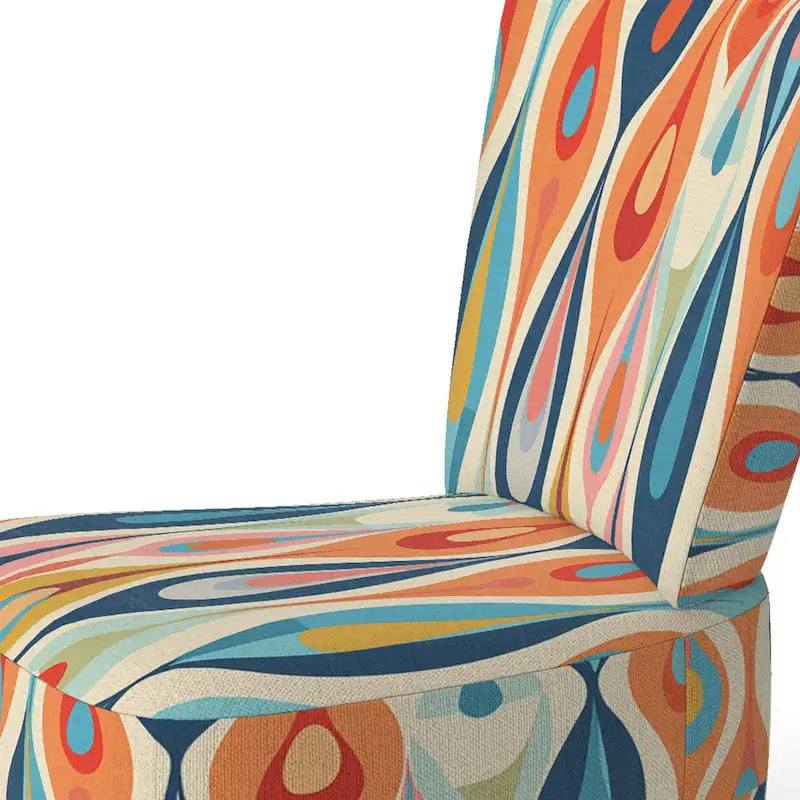 Gestoffeerde accentstoel Retro Abstract Drops XI
