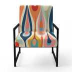 Gestoffeerde accentstoel Retro Abstract Drops XI