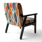 Gestoffeerde accentstoel Retro Abstract Drops XI