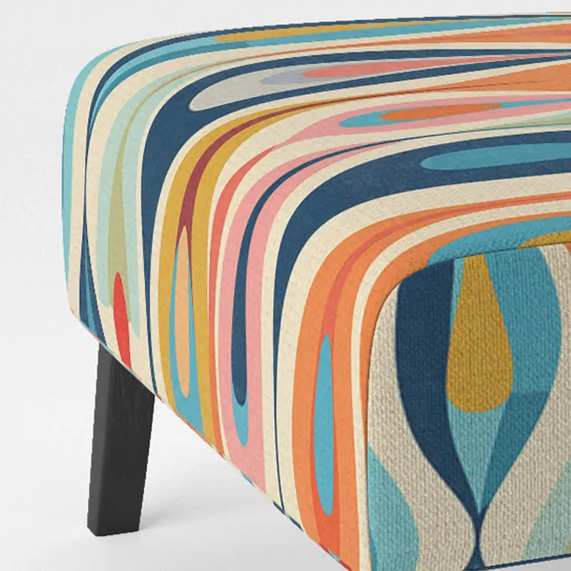 Gestoffeerde accentstoel Retro Abstract Drops XI