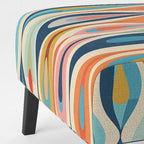Gestoffeerde accentstoel Retro Abstract Drops XI
