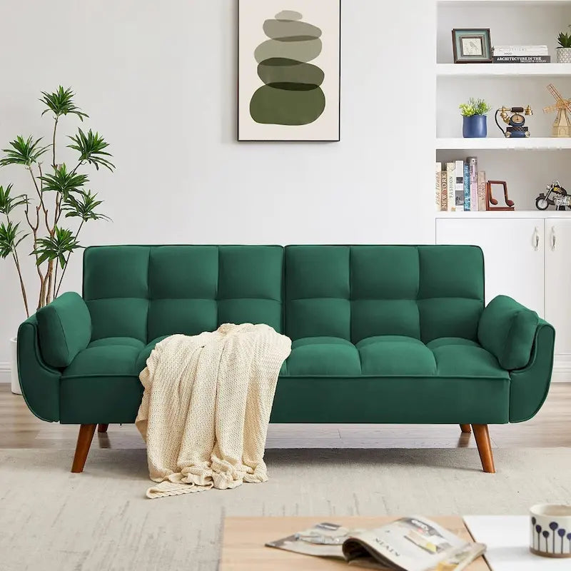 Schlafsofa mit verstellbarer Rückenlehne und Holzrahmen