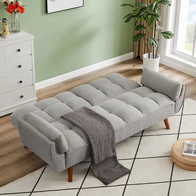 Schlafsofa mit verstellbarer Rückenlehne und Holzrahmen