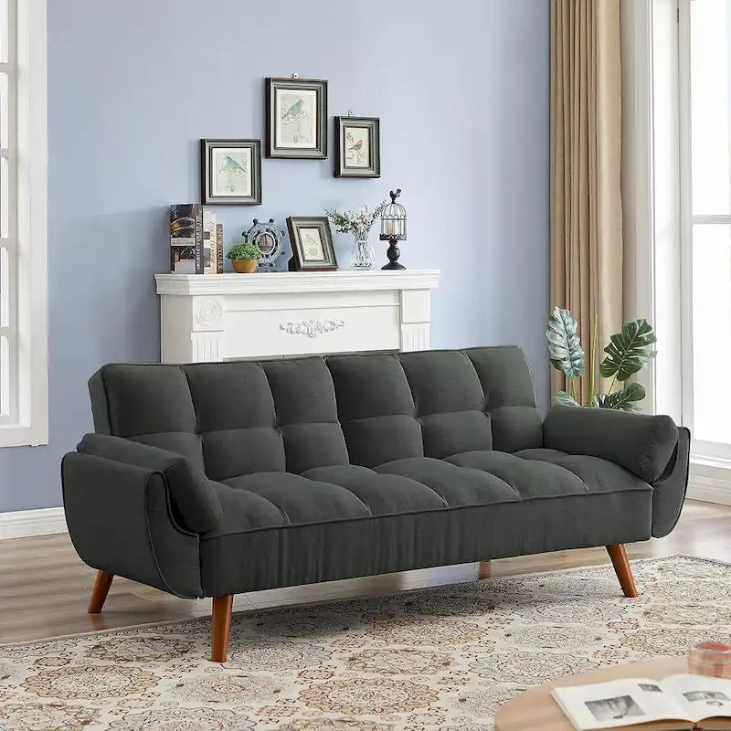 Schlafsofa mit verstellbarer Rückenlehne und Holzrahmen