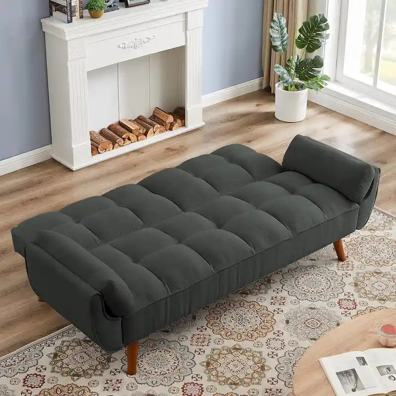 Schlafsofa mit verstellbarer Rückenlehne und Holzrahmen