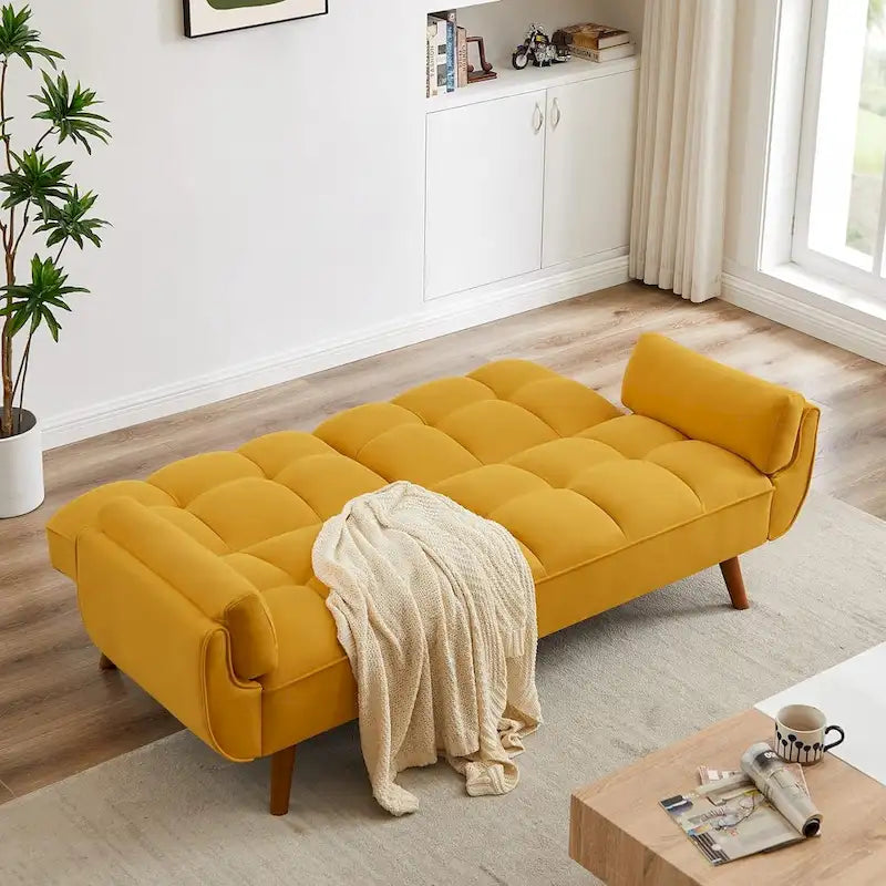Schlafsofa mit verstellbarer Rückenlehne und Holzrahmen
