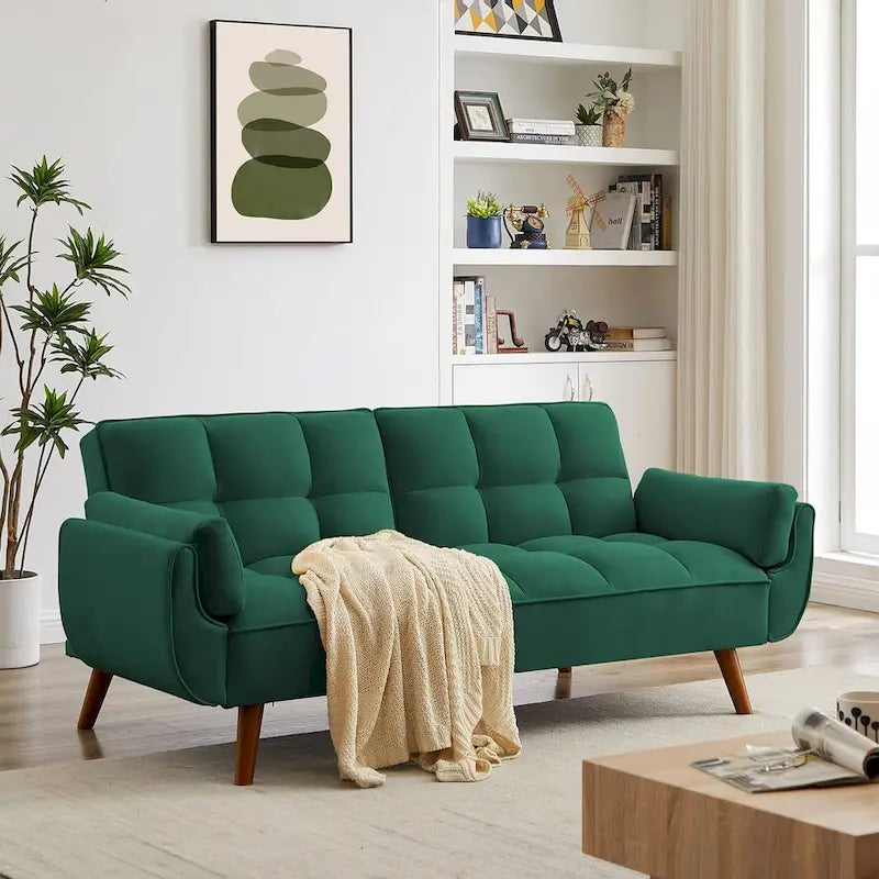 Schlafsofa mit verstellbarer Rückenlehne und Holzrahmen