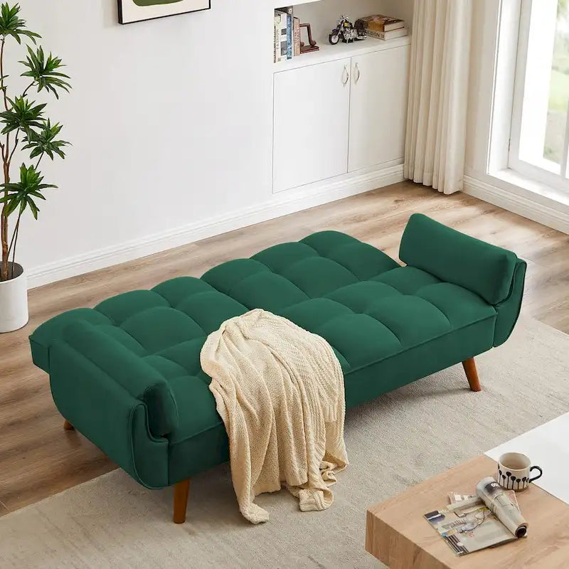 Schlafsofa mit verstellbarer Rückenlehne und Holzrahmen