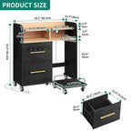 2-Drawer Rolling File Cabinet with Printer Stand for Home Office