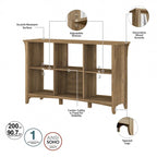 6-Cube Storage Organizer with Adjustable Shelves
