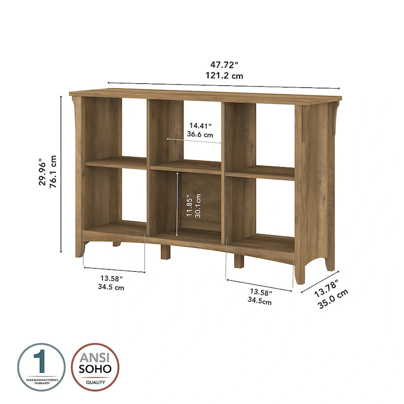 6-Cube Storage Organizer with Adjustable Shelves