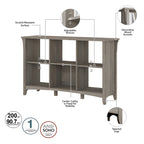 6-Cube Storage Organizer with Adjustable Shelves
