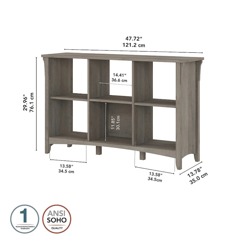 6-Cube Storage Organizer with Adjustable Shelves